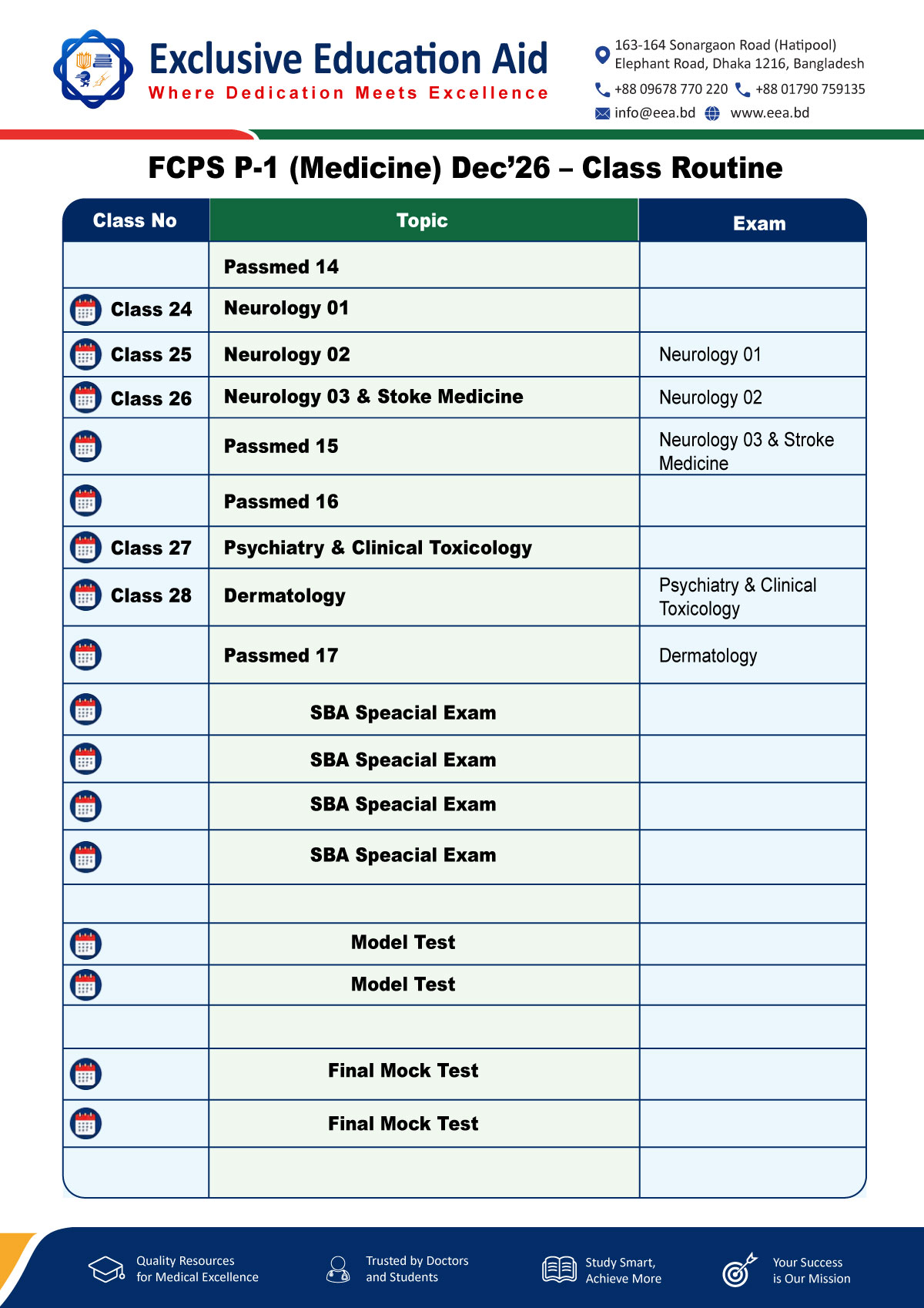 FCPS December Batch - Routine 03 - Medicine