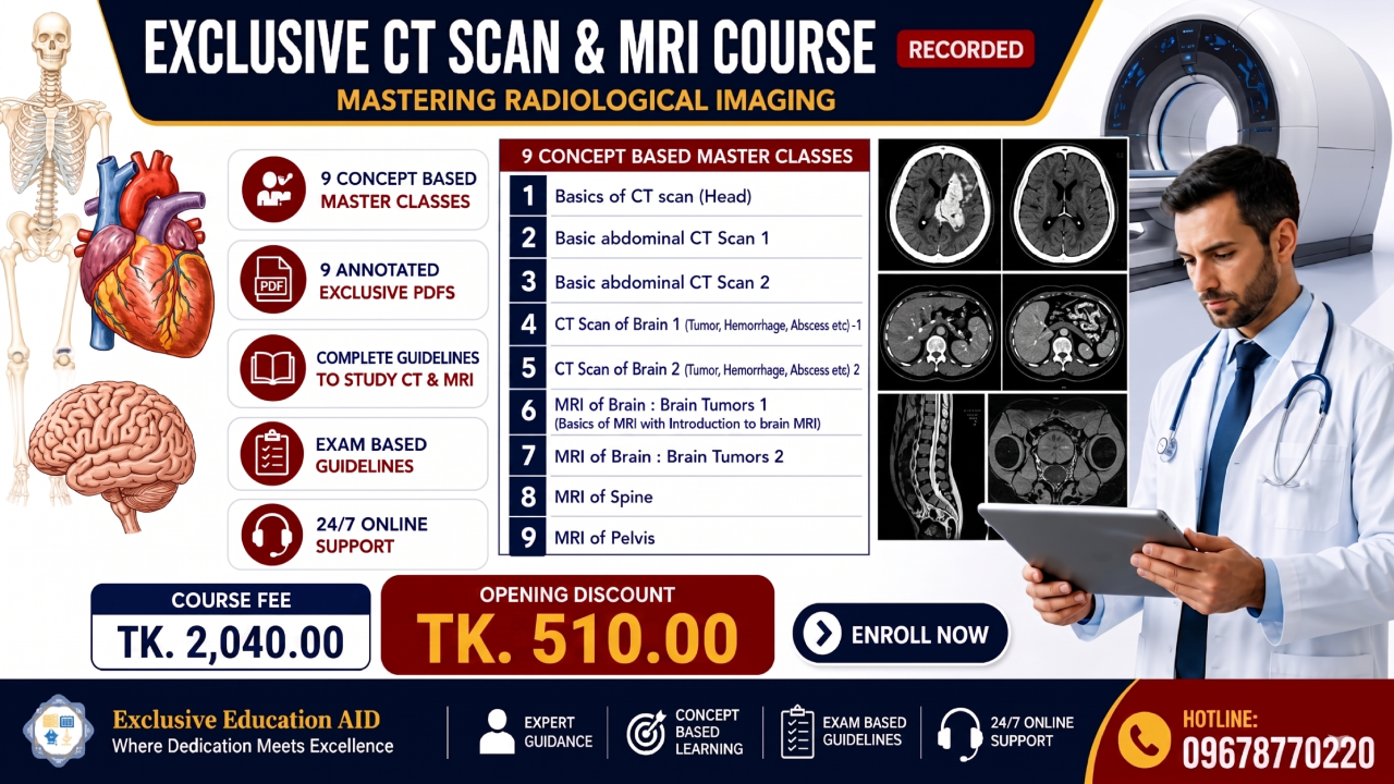 Exclusive CT Scan & MRI (Recorded)
