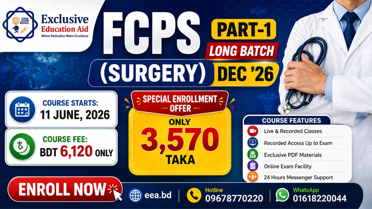 3rd FCPS Part-1 Long Batch (Surgery) Dec 26