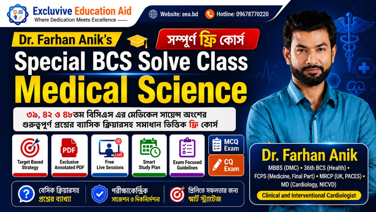Dr. Farhan Anik’s Special BCS Solve Class – Medical Science